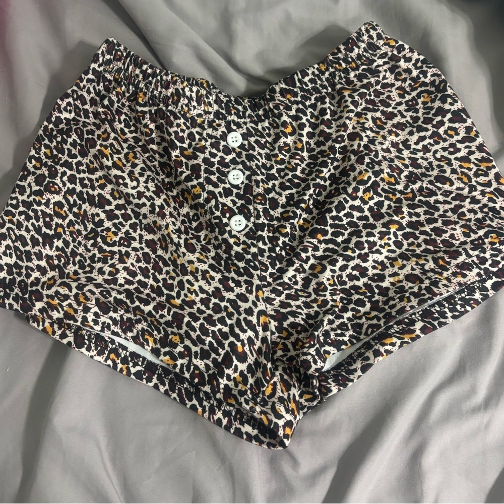 SHEIN High Waist Cheetah Print Shorts